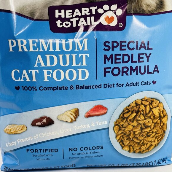 Heart To Tail Premium Adult Cat Food Special Medley Formula 3.15 Lbs Made In USA - Picture 3 of 10
